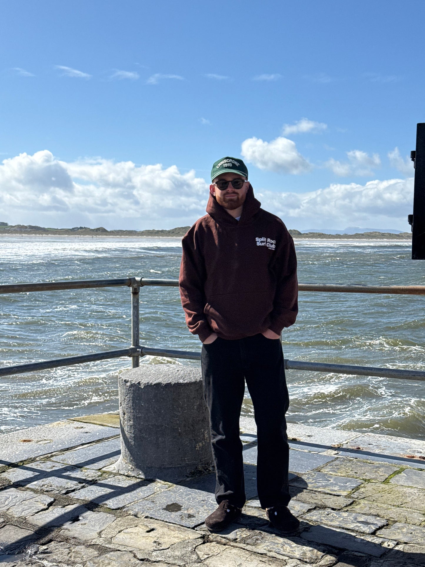 Split Rock Surf Club V Hoodie - Brown