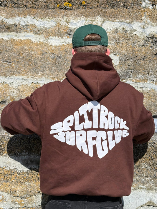 Split Rock Surf Club V Hoodie - Brown